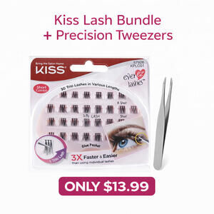 Kiss Ever EZ Lashes Trio Lash -Kiss Lash Bundle + Precision Tweezers